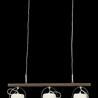 ESPRESSO pendant lamp 3-light. white/brunt tre