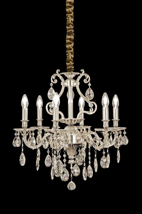 WINDSOR chandelier 6-arm, silver
