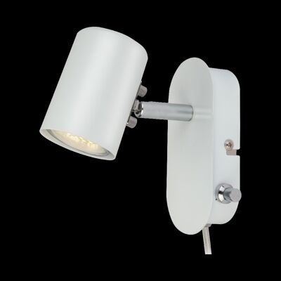 BALDER wall lamp, white/chrome