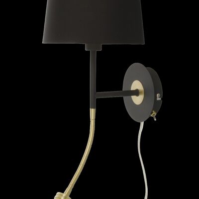 EKETORP wall lamp, black/brass
