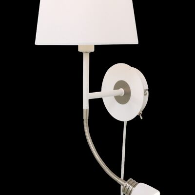 EKETORP wall lamp, white/steel