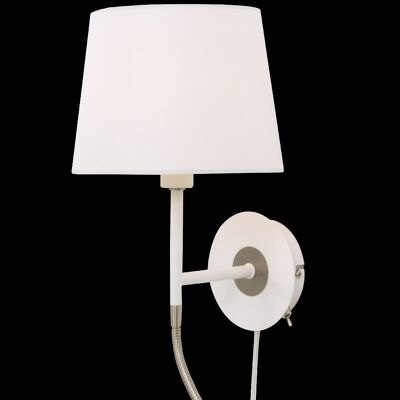 EKETORP wall lamp, white/steel