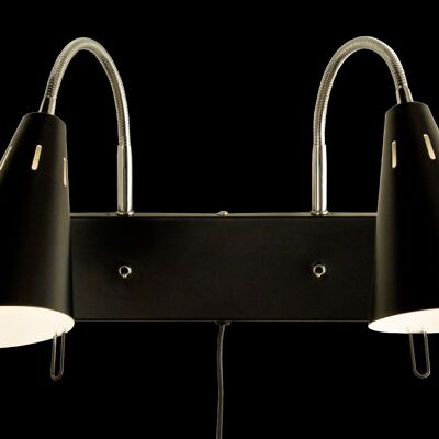 EVA wall lamp double, black