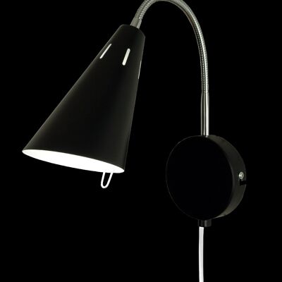 EVA wall lamp, black/chrome