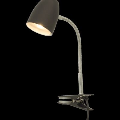 SANDNES clip lamp, black/chrome