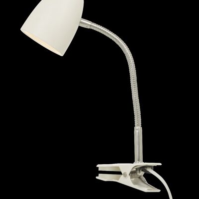 SANDNES clip lamp, white/chrome
