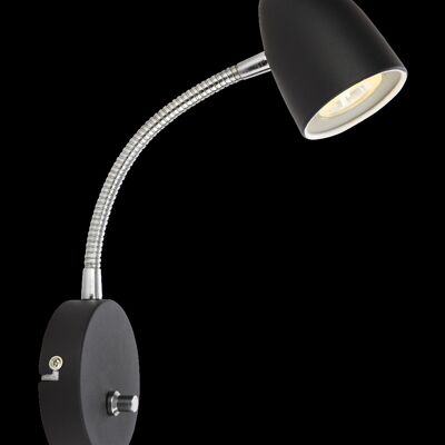 SANDNES wall lamp, black