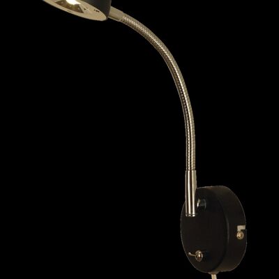 JUNO wall lamp, black/chrome