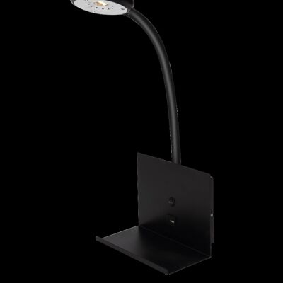 ZET bed light with USB laddare, black