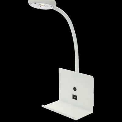 ZET bed light with USB laddare, white