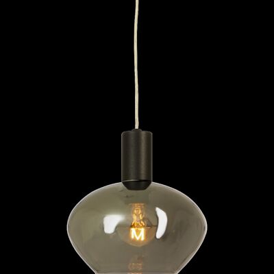 BELL window pendant, black/smoke