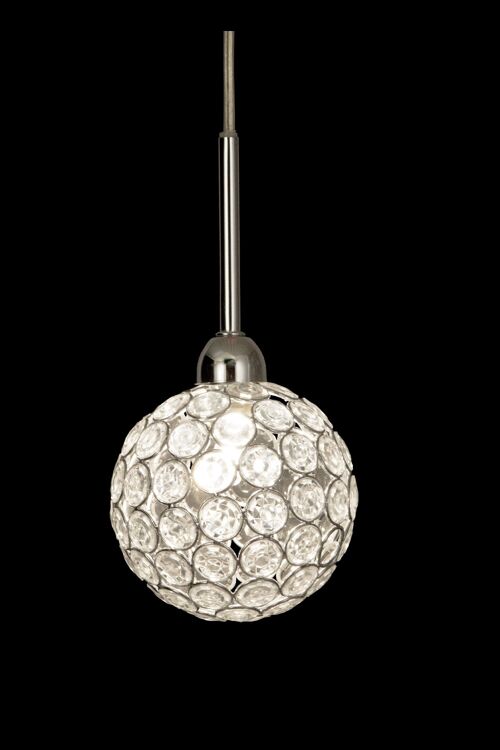 BLING window pendant, chrome/clear