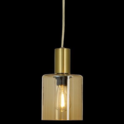 CYLINDER window pendant, matt brass/smoke