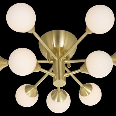 COSMOS ceiling lamp krokupph., matt brass/white