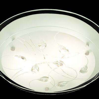 DEMI ceiling lamp round, glass