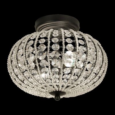 EDDA ceiling lamp, black/clear