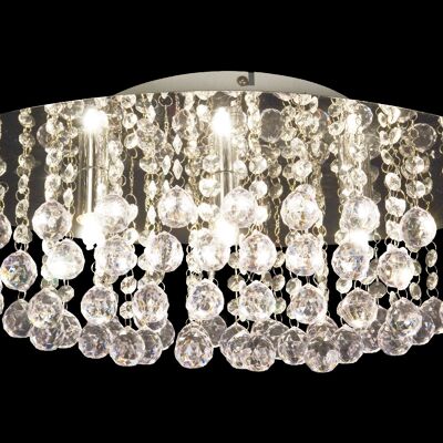 ELBE ceiling lamp, oval chrome