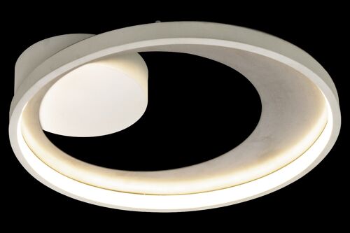 CARAT ceiling lamp, white/silver