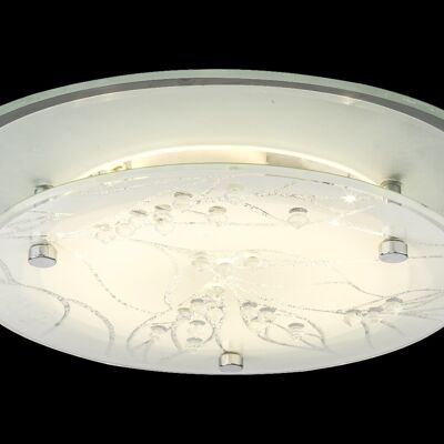 DENISE ceiling lamp, white/chrome