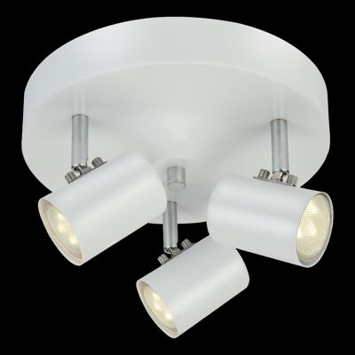 BALDER ceiling spotlight 3-light, white/chrome
