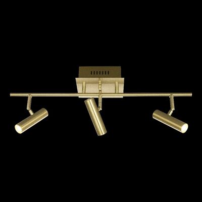 ARTIC ceiling spotlight 3-light tube, matt brass