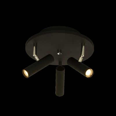ARTIC ceiling spotlight 3-light plate, black