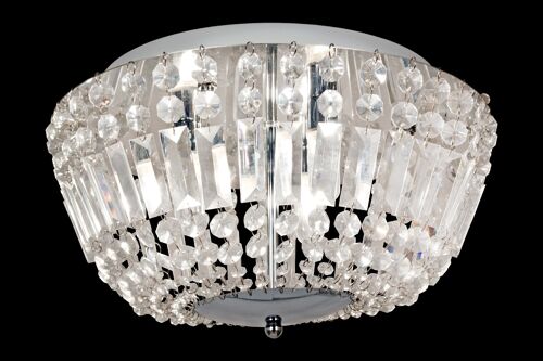 GIOVANNA ceiling lamp bathroom, chrome/clear