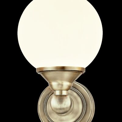 LUGANO wall lamp bathroom, antique/opal