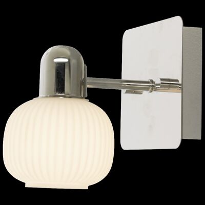 MESSINA wall lamp 1-light, chrome/white