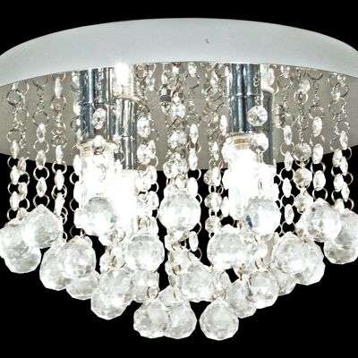 TERESA ceiling lamp bathroom, chrome/clear