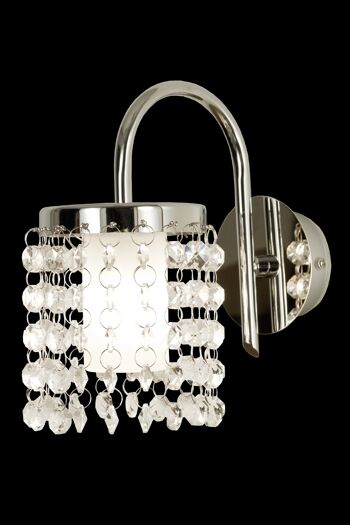 TERESA applique salle de bain, chrome / clair 1