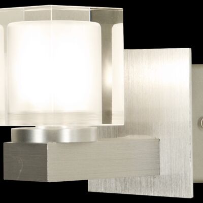 ACATE wall lamp bathroom, aluminum/clear