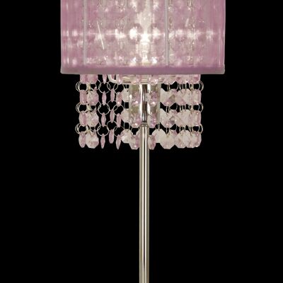 VENDELA table lamp, chrome/purple