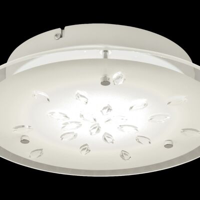 LARA ceiling lamp round, white/clear