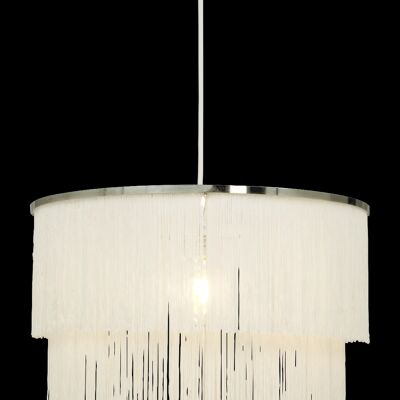 SANNA pendant lampshade, white/chrome