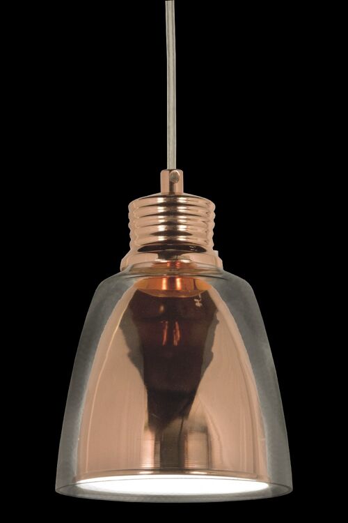 BAY ceiling lamp copper/clear