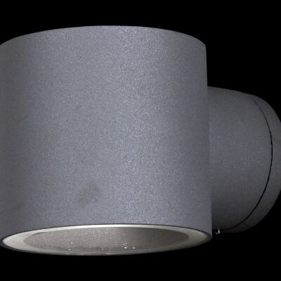 EKERUM wall lamp, round, silver