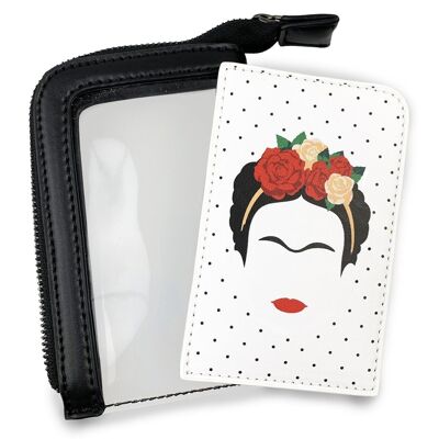 Porte-cartes minimaliste Frida Kahlo