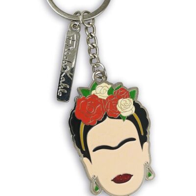 Porte-clés visage minimaliste Frida Kahlo