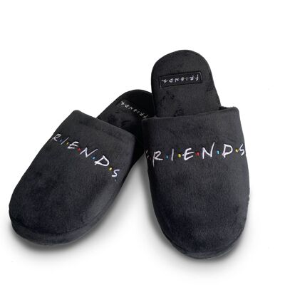 Friends Logo Black Mule slipper