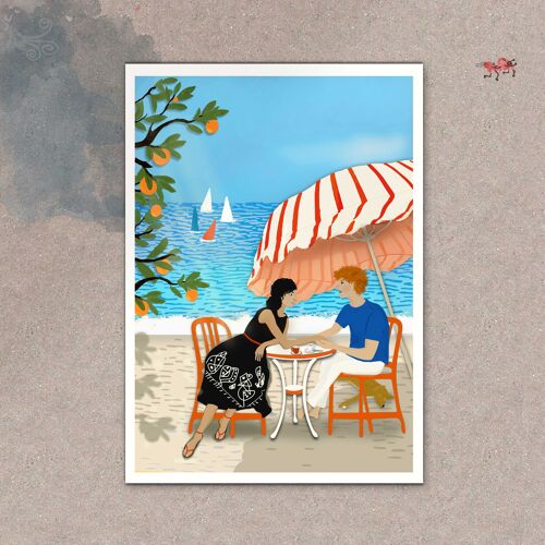 Kleines Poster 'By the Sea' - 15 x 21 cm (DIN A5)