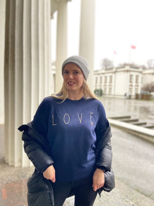 LOVE ME - Sweater navy blue