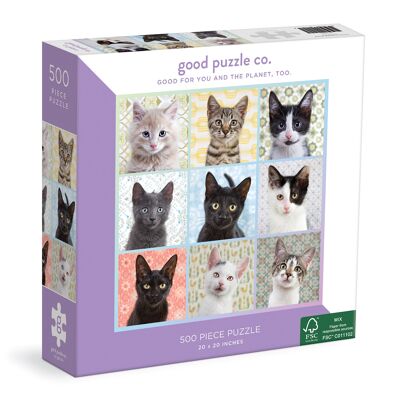 500 stuks puzzel/kattenportretten