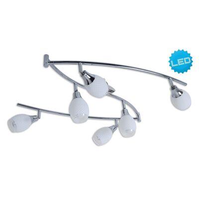 Binari a 6 LED da parete e soffitto "Roma"