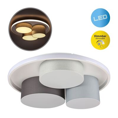 3-LED ceiling light "Eppan" d: 56cm grey