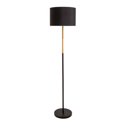 Lampada da terra in tessuto "Tessile" h: 150cm nera