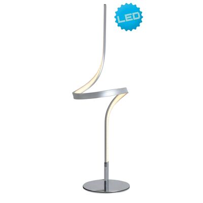 LED table lamp "Loop Line" - metal + glass