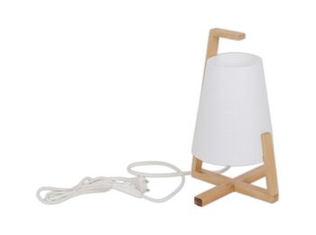 Lampe de table en bambou avec abat-jour en plastique "Shoji" 2