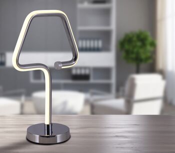 Lampe à poser LED "Loop Line" h: 30cm chrome 5