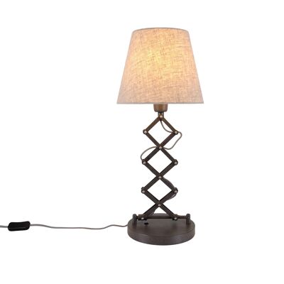 Lampada da tavolo a forbice "Adrienne" h: 71cm naturale